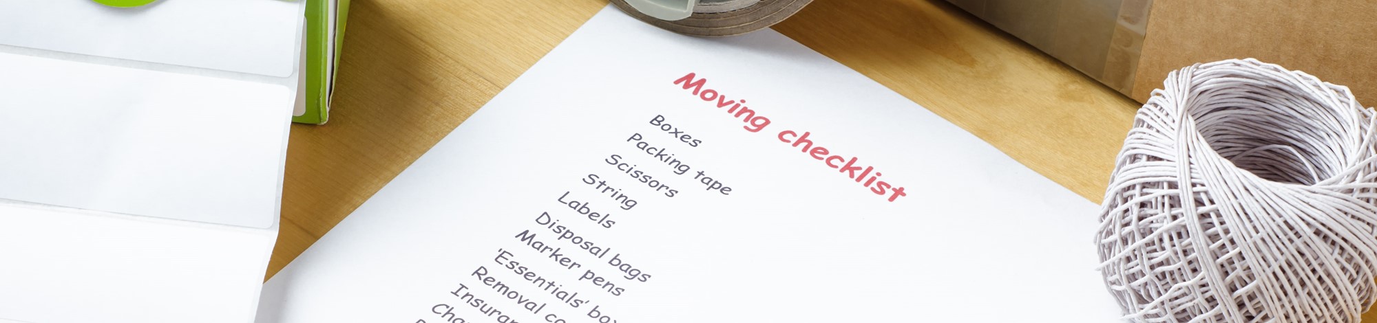 Moving checklist