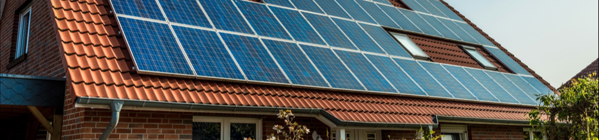 Solar panels on a roof