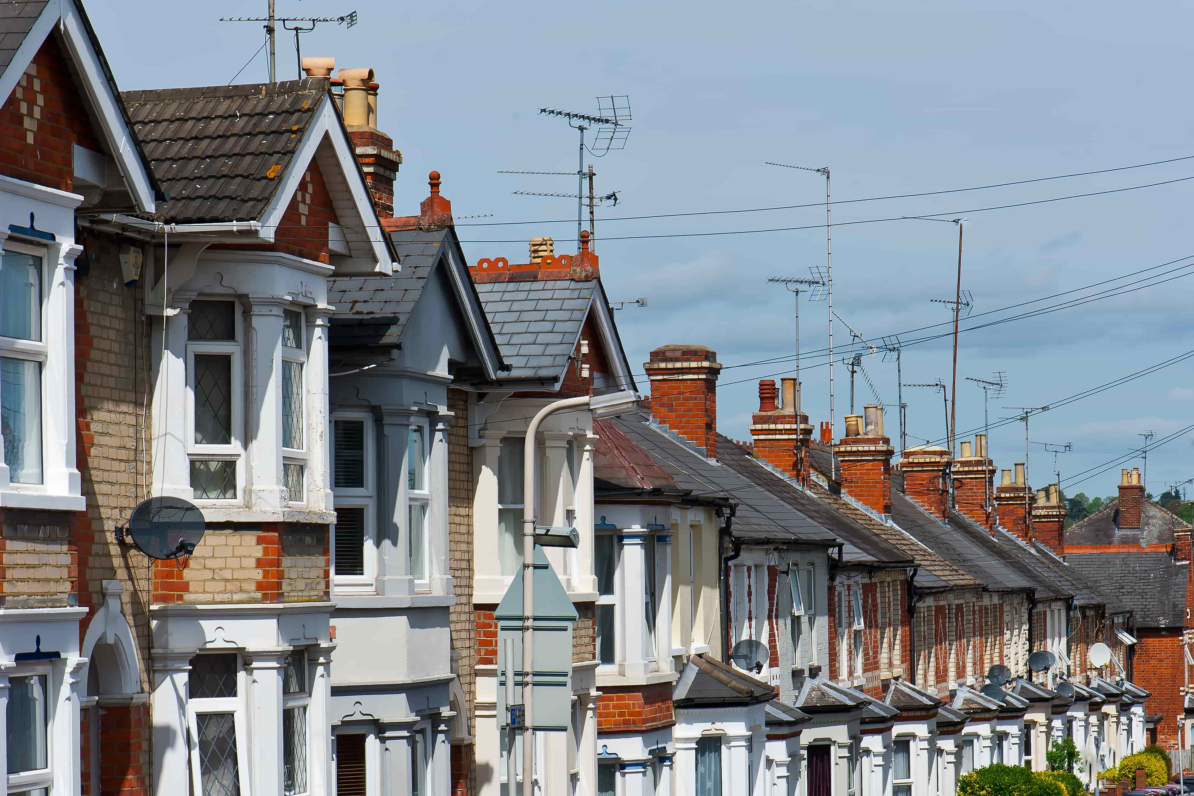 row of UK houses