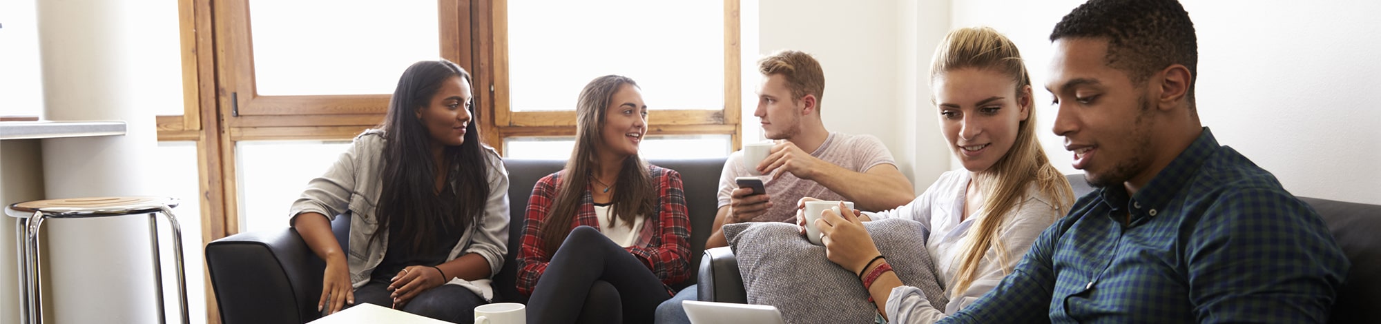 University students having a meeting about the renting situation