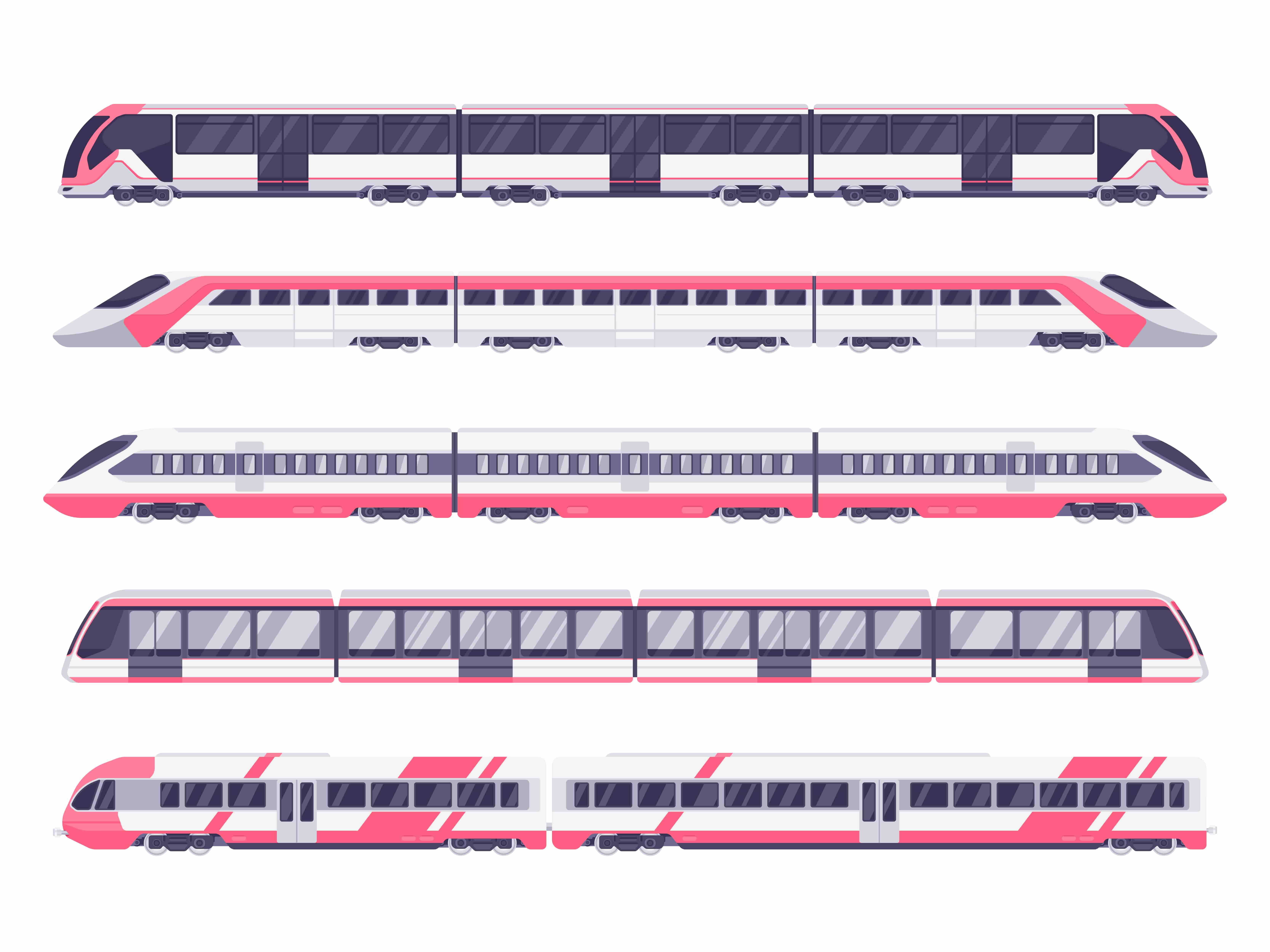 Set of passenger trains