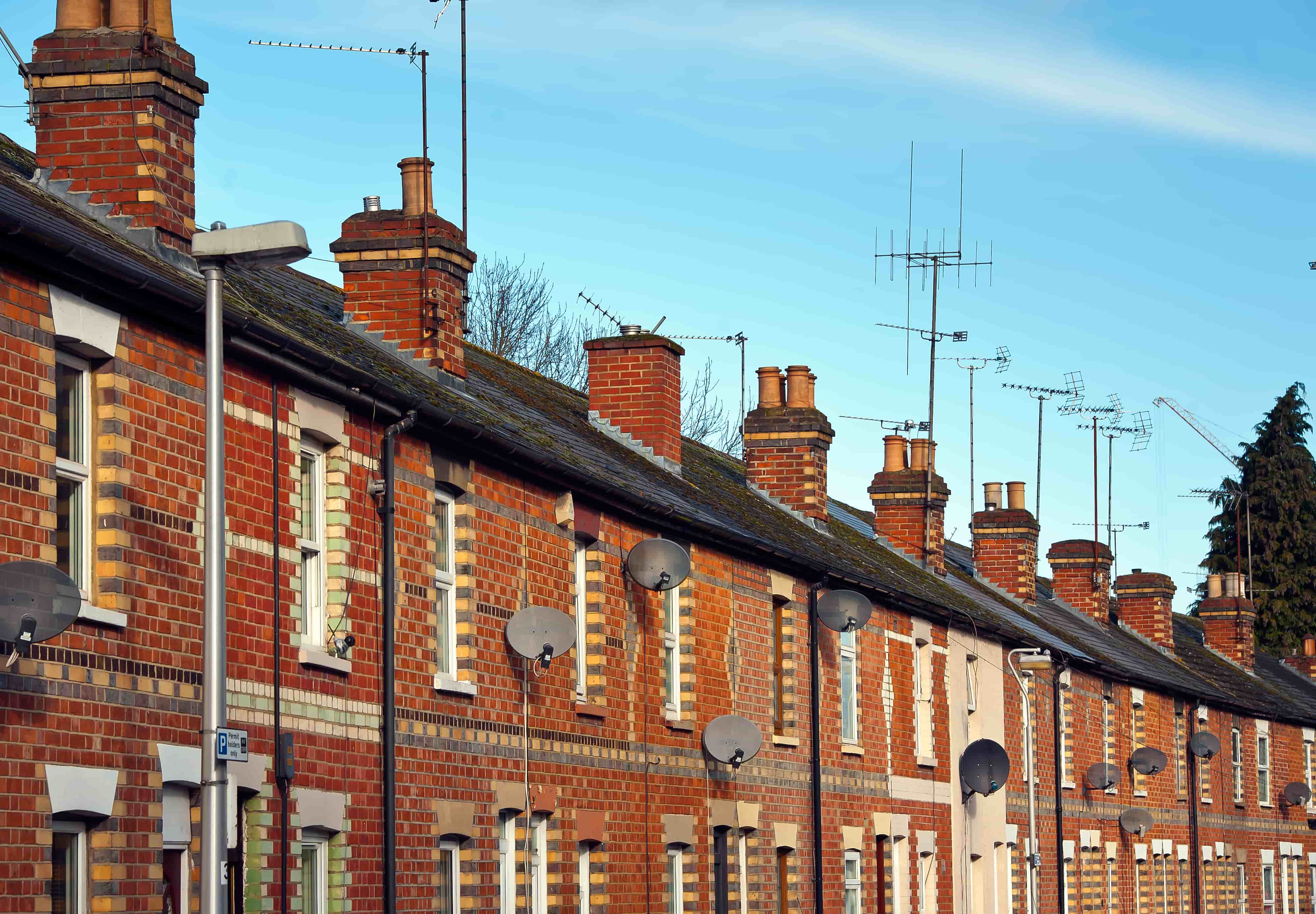 Row of UK houses