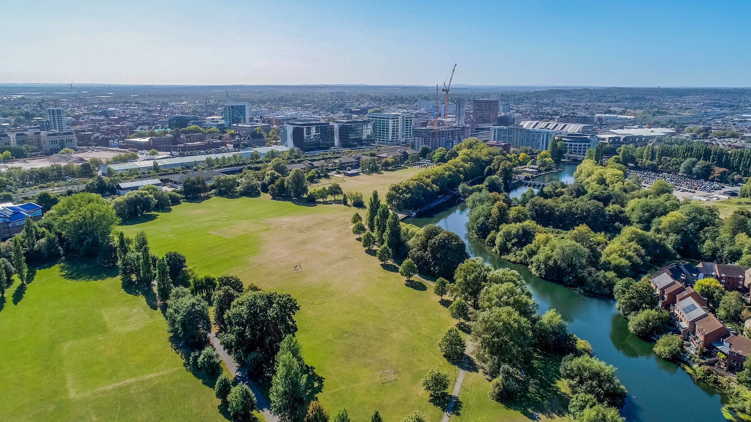 Aerial view of Reading, Berkshire