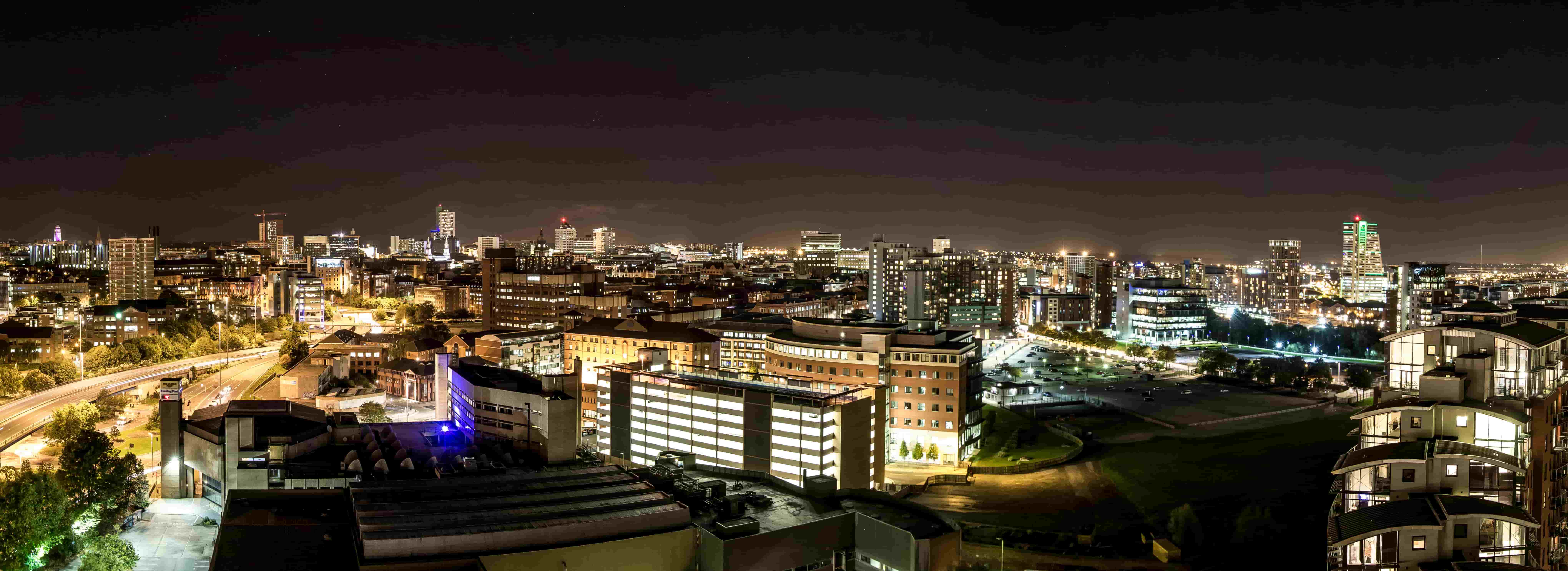 Panorama of Leeds city centre