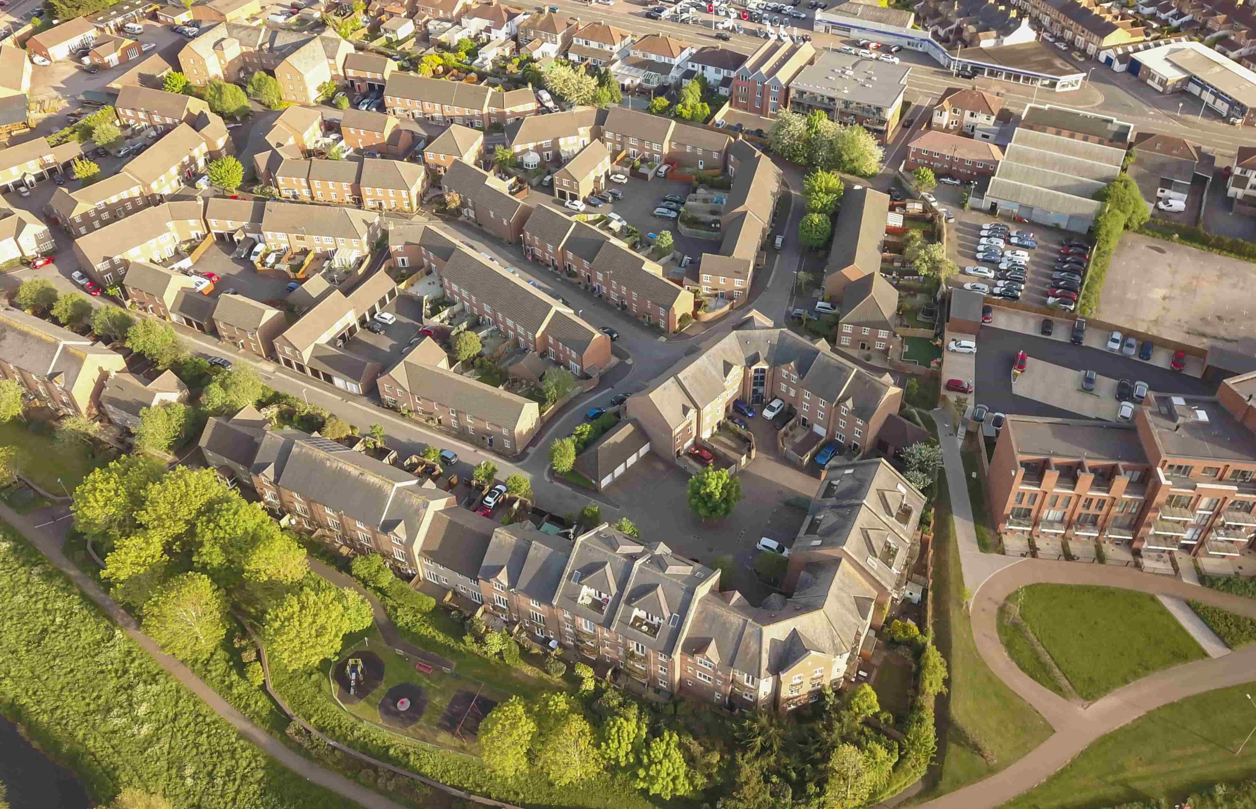 Aerial view of Taunton, Somerset