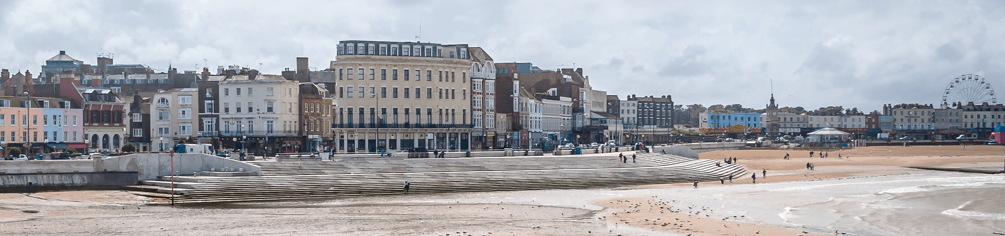 Panorama of Margate beach