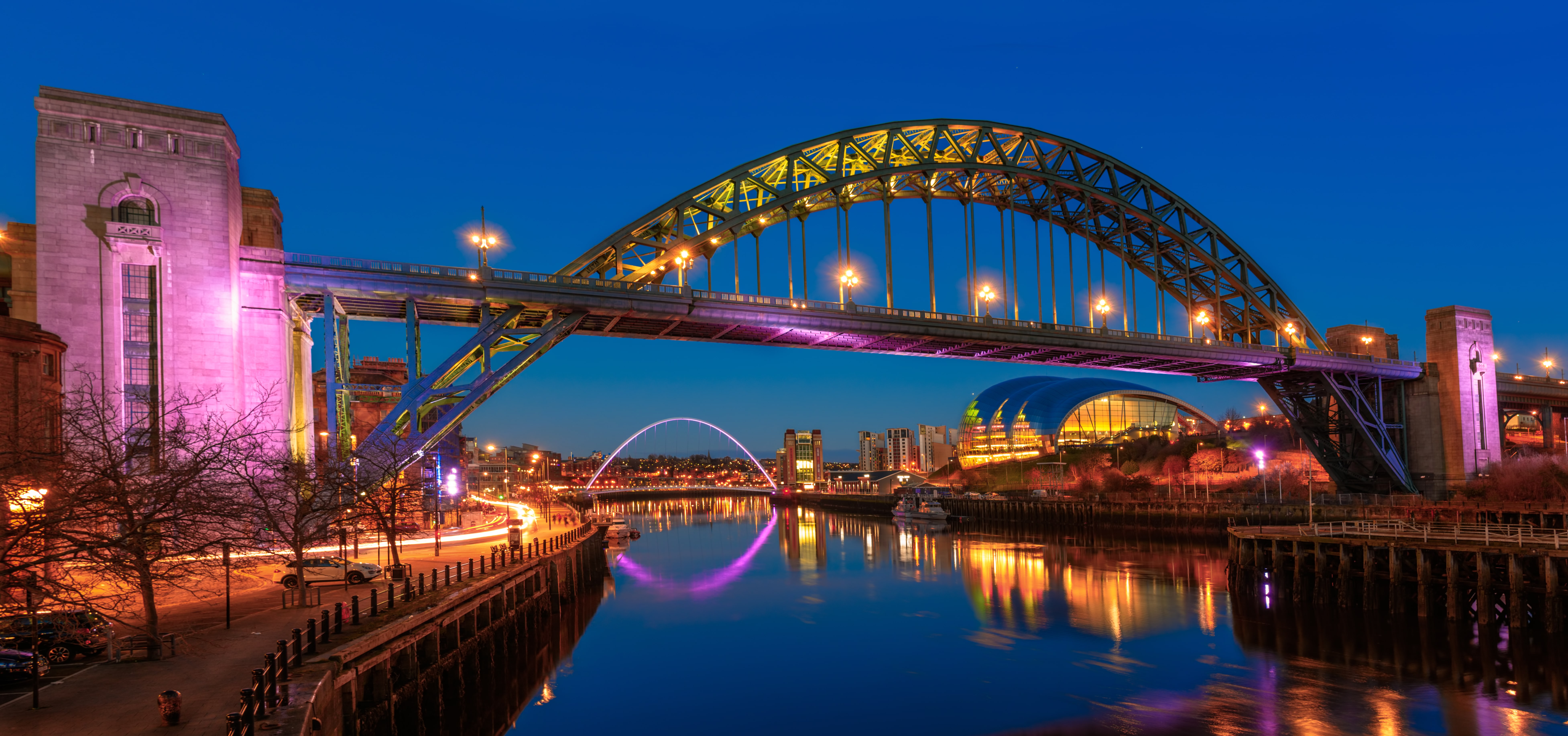 View over Newcastle at dusk